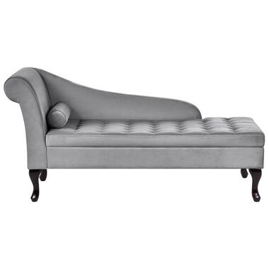 PESSAC - Chaise longue - Lichtgrijs - Linkerzijde - Fluweel product