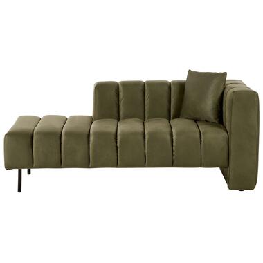 LANNILS - Chaise longue - Groen - Rechtszijdig - Fluweel product