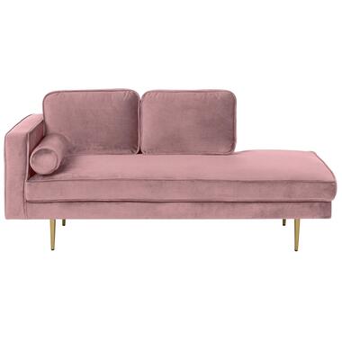 MIRAMAS - Chaise longue - Roze - Linkerzijde - Fluweel product