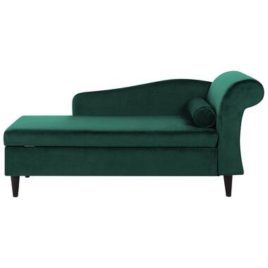 LUIRO - Chaise longue - Groen - Rechterzijde - Fluweel product