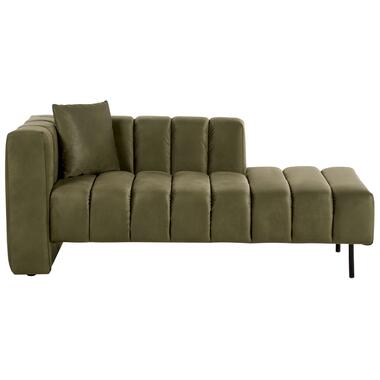 LANNILS - Chaise longue - Groen - Linkszijdig - Fluweel product