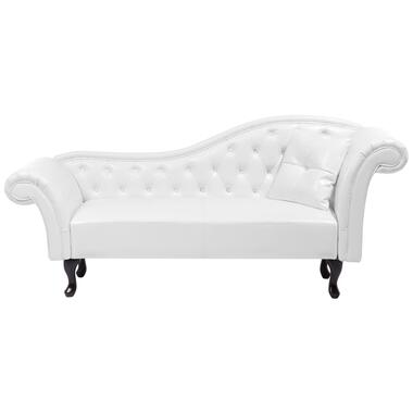 LATTES - Chaise longue - Wit - Rechterzijde - Kunstleer product