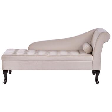 PESSAC - Chaise longue - Beige - Rechterzijde - Fluweel product