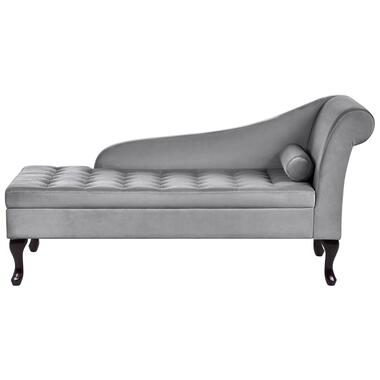 PESSAC - Chaise longue - Lichtgrijs - Rechterzijde - Fluweel product