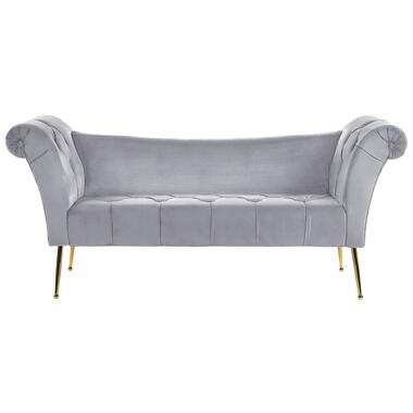 NANTILLY - Chaise longue - Grijs - Symmetrisch - Fluweel product