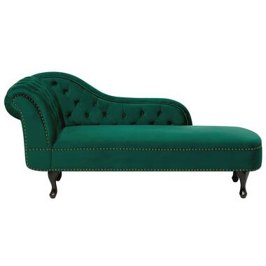 NIMES - Chaise longue - Groen - Linkerzijde - Fluweel product