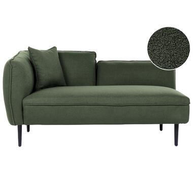 CHEVANNES - Chaise longue - Donkergroen - Linkszijdig - Polyester product