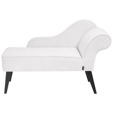 BIARRITZ - Chaise longue - Wit - Rechtszijdig - Polyester product