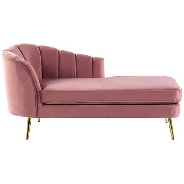 ALLIER - Chaise longue - Roze - Linkerzijde - Fluweel product