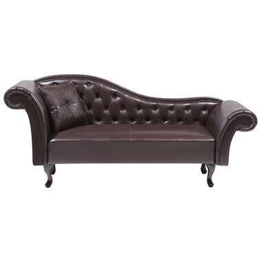 LATTES - Chaise longue - Bruin - Linkerzijde - Kunstleer product