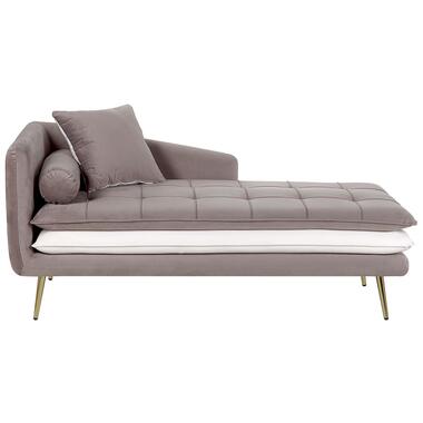 GONESSE - Chaise longue - Bruin - Linkerzijde - Polyester product