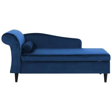 LUIRO - Chaise longue - Blauw - Linkerzijde - Fluweel product