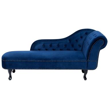 NIMES - Chaise longue - Blauw - Rechterzijde - Fluweel product