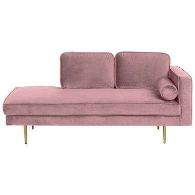 MIRAMAS - Chaise longue - Roze - Rechterzijde - Fluweel product