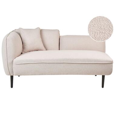 CHEVANNES - Chaise longue - Beige - Linkszijdig - Polyester product