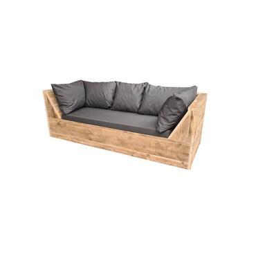 Wood4you - loungebank Phoenix Steigerhout - Plofkussens 220 cm product