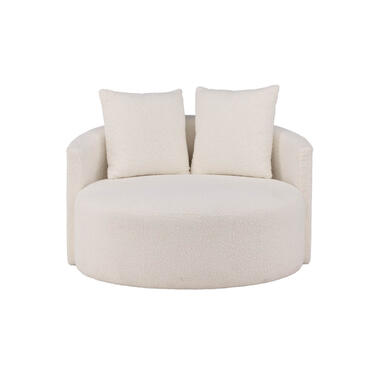 Fjôrd Loveseat Teddy Wit - Zithoogte 40cm - 118x118x72cm - Kelso product