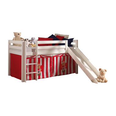 Vipack Halfhoogslaper Astrid met glijbaan & bedtent Circus - wit product