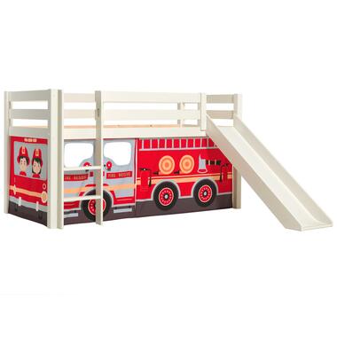 Vipack Halfhoogslaper met glijbaan Astrid met bedtent Fire Truck - wit product