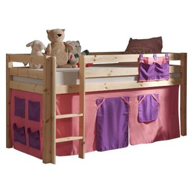 Vipack Halfhoogslaper Charlotte met bedtent Bella - dennenhout product