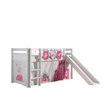 Vipack Halfhoogslaper met glijbaan Astrid met bedtent & opbergzakjes Princess II product