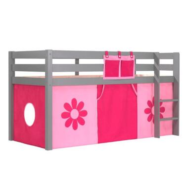 Vipack Halfhoogslaper Charlotte met bedtent Flower - grijs product