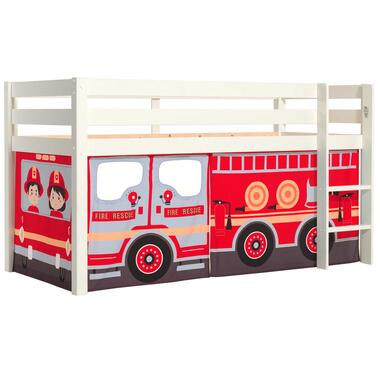 Vipack Halfhoogslaper Charlotte met bedtent Fire Truck - wit product