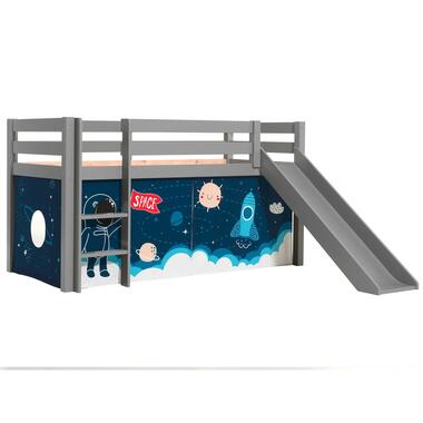 Vipack Halfhoogslaper met glijbaan Astrid met bedtent Space Shuttle - grijs product