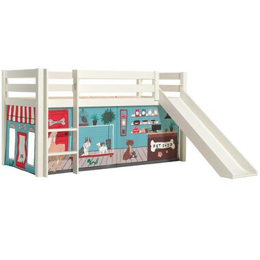 Vipack Halfhoogslaper met glijbaan Astrid met bedtent Pet Shop - wit product