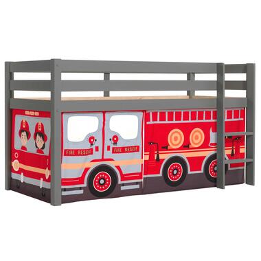 Vipack Halfhoogslaper Charlotte met bedtent Fire Truck - grijs product