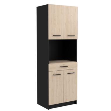 Parisot Kast Item 60x43x177cm 4 deuren & 1 lade - eik/zwart product