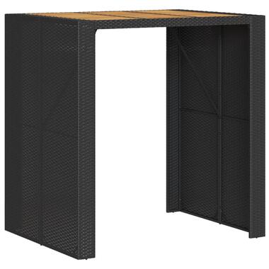 vidaXL - Tuinbartafel - Zwart - Poly rattan - 105 x 80 x 110 cm product