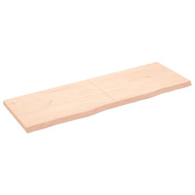 vidaXL Tafelblad 180x60x(2-6) cm onbehandeld massief eikenhout product