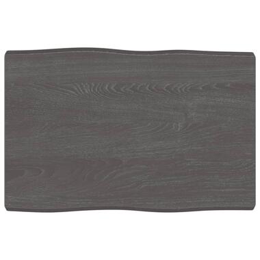 vidaXL Tafelblad natuurlijke rand 60x40x(2-4) cm eikenhout donkerbruin product