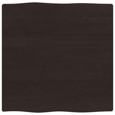 vidaXL Tafelblad natuurlijke rand 60x60x2 cm eikenhout donkerbruin product