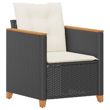 vidaXL - Tuinstoel - Zwart - Poly rattan product