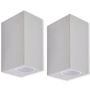 vidaXL Wandlamp buiten boven en onder licht 2 stuks product