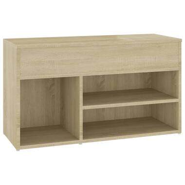 vidaXL Schoenenbank 80x30x45 cm bewerkt hout sonoma eikenkleurig product