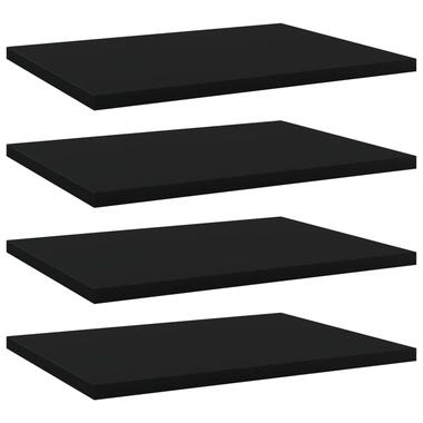 vidaXL Wandschappen 4 st 40x30x1,5 cm bewerkt hout zwart product