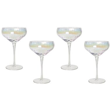 MORGANITE - Champagneglas set van 4 - Transparant - Glas product