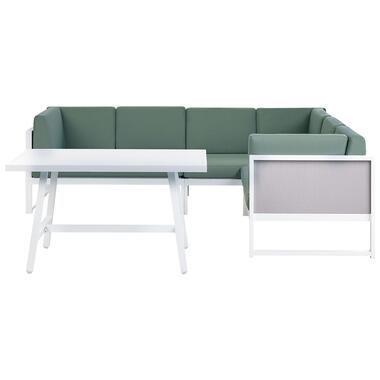 CASTELLA - Loungeset voor 6 - Wit/Groen - Aluminium product