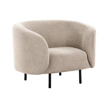 LOEN - Fauteuil - Taupe - Polyester
