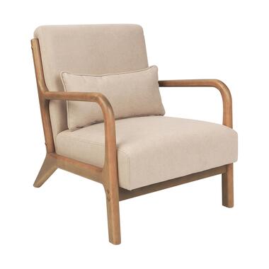 SKOVDE - Fauteuil - Beige - Rubberhout product