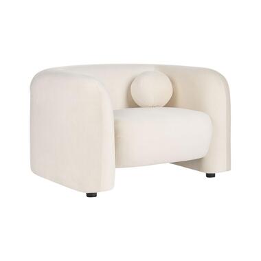 LEIREN - Fauteuil - Wit - Fluweel