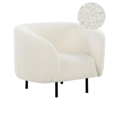 LOEN - Fauteuil - Wit/Zwart - Bouclé product