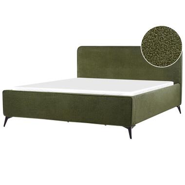 VALOGNES - Bed - Donkergroen - 180 x 200 cm - Bouclé product
