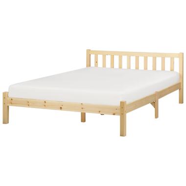 FLORAC - Bed - Lichthout - 140 x 200 cm - Dennenhout product