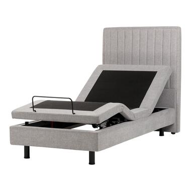 DUKE II - Eenpersoonsbed - Lichtgrijs - 90 x 200 cm - Polyester product