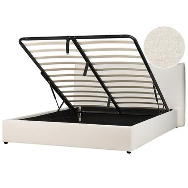 LAVAUR - Bed met opbergruimte - Off-white - 180 x 200 cm - Bouclé product