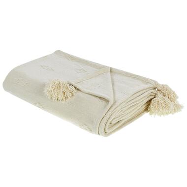 KAZY - Bedsprei - Beige - 220 x 240 cm - Chenille product